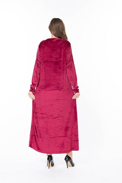 mervemoda ROCHIE DE CATIF DE DAMĂ MÂNECĂ LUNGĂ