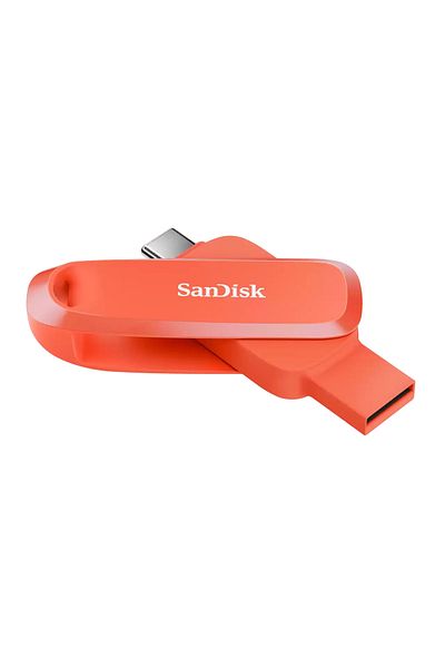 SanDisk Android-Compatible 512Gb Phone Drive - USB 3.2 Gen 1 Flash Memory Nasturium Orange Sdddc6-512G-G46No