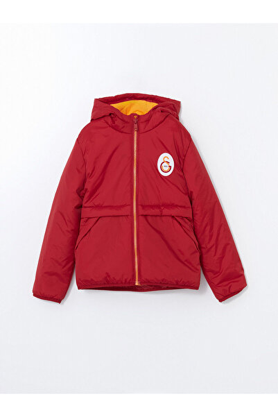 LC Waikiki Kapüşonlu Galatasaray Baskılı Erkek Çocuk Şişme Mont