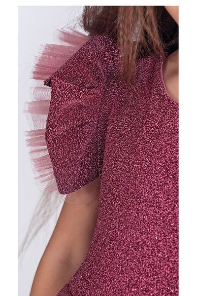 Mnk Baby&Kids Rochie de seara pentru fete - sclipici, trandafir uscat, M00669