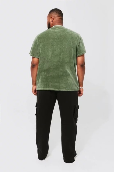 NEWLAKER Unisex Oversize Velvet Atalanta Embroidered Oversize T-Shirt