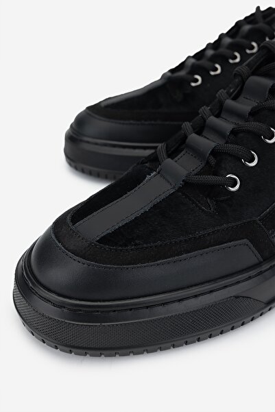 Valmenti Erkek Hakiki Deri Siyah Sneakers & Spor Ayakkabı