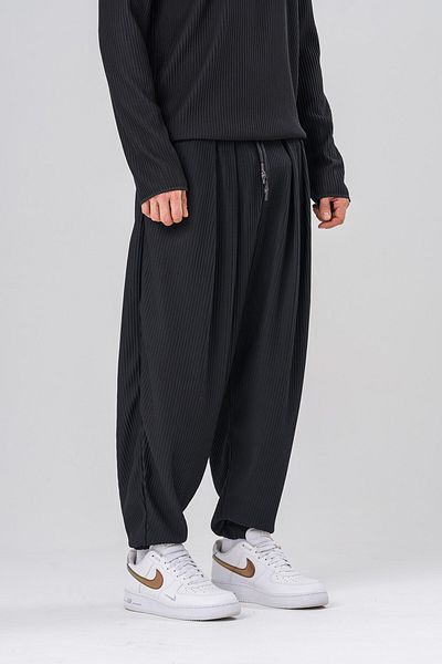 go gang own Πλισέ χαλαρό Shalwar με ραβδωτή μέση και ελαστικό πόδι