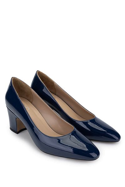 Tamer Tanca Women's Vegan Navy Blue Heeled Shoes