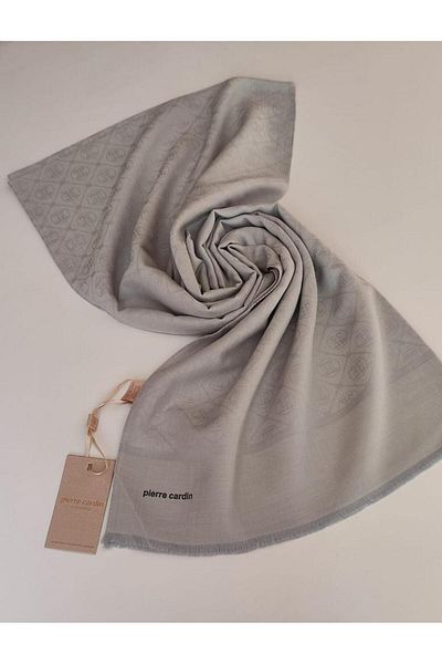 Pierre Cardin Ανοιχτό Γκρι Σάλι - Άνετη Κοπή