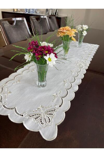 QBR Home Runner de lucru pentru găuri. Modelul fluture. 36 x 116 cm