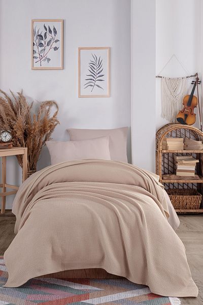 Eponj Home Ecocel Pike Junior Blanket - 140x230cm Dark Beige Karde