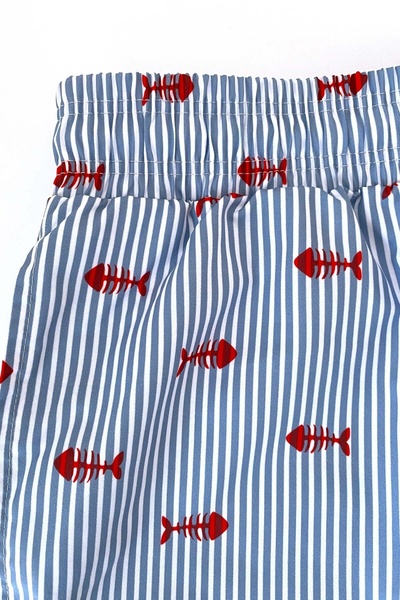 AYYILDIZ Ανδρικό σορτς μαγιό 845 μπλε ριγέ