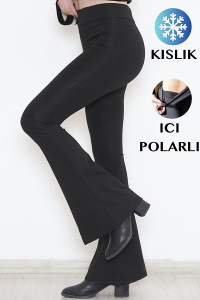 oxe Women's Winter Thermal Fleece Leggings - Flare Leg, Diving Fabric, High Waist Retractor