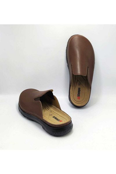 DR KLOMPA Ανδρικές παντόφλες MS1042 Καφέ Fanetta Orthopedic Sabo Slippers
