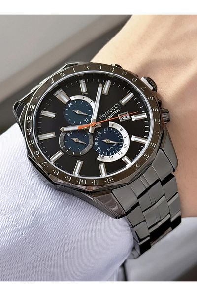 Ferrucci Men's Functions Active Steel Band Wrist Watch
