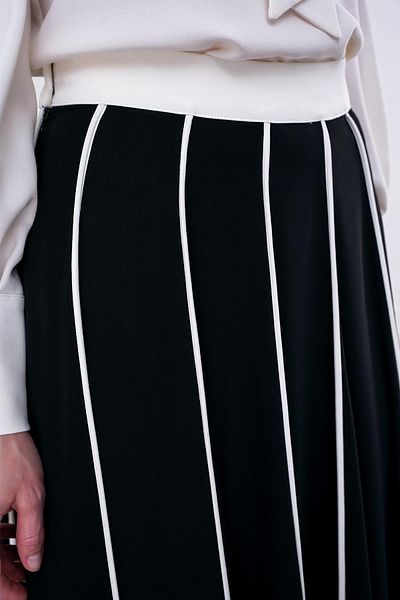 Zühre Fusta lungă cu dungi negre - ETK-0146