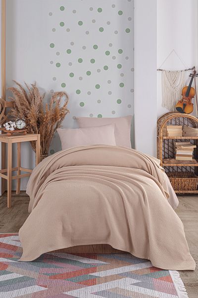 Eponj Home Ecocel Pike Junior Blanket - 140x230cm Dark Beige Karde