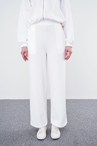 Zühre P-0188 Model Comfort White Trousers