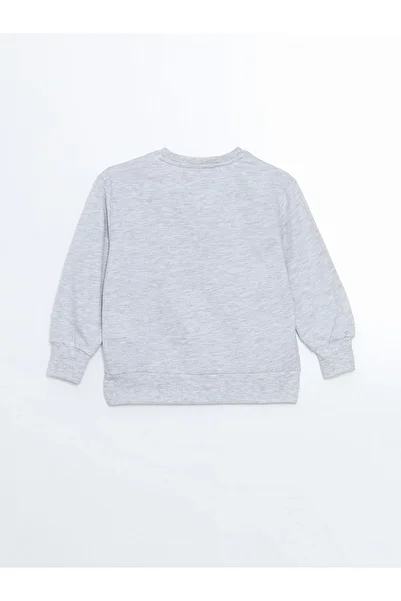 LC Waikiki Crew Neck Printed Baby Girl Sweatshirt