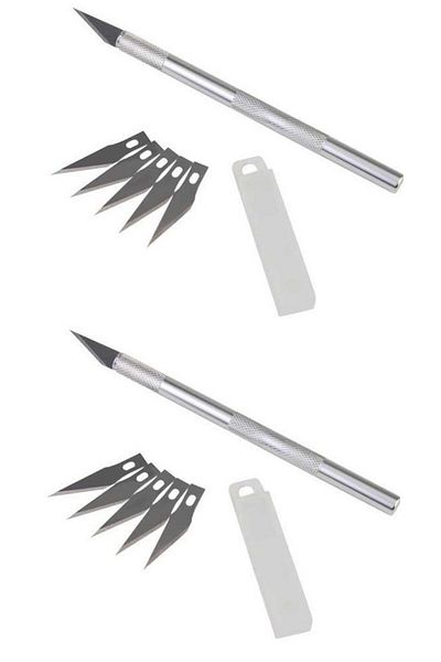 hobi market art Scalpel Cretuar Blade with 5 Refills (Pack of 2)