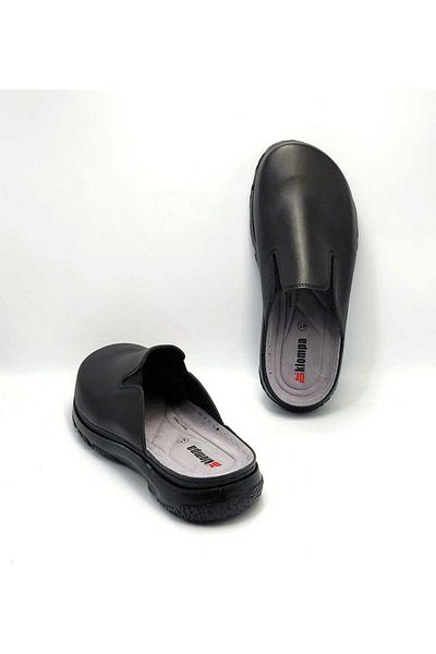 DR KLOMPA Ανδρικές Παντόφλες MS1042 Μαύρες Fanetta Orthopedic Sabo Slippers