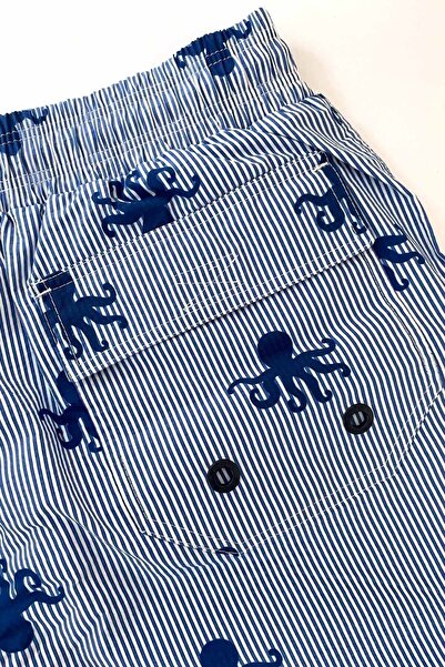 AYYILDIZ 845 Чоловічі сині шорти з візерунком