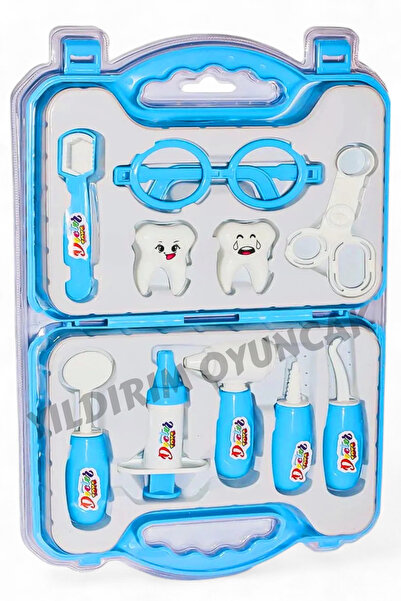 Genel Markalar Taşınabilir Aksesuarlı Dişçi Doktor Seti 11 Parça 40 cm - Çant...