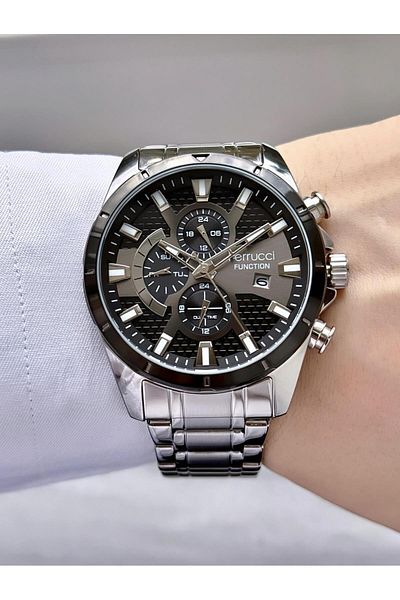 Ferrucci Men's Functions Active Steel Band Wrist Watch