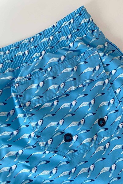 AYYILDIZ Ανδρικό σορτς θάλασσας 845 με μπλε σχέδιο