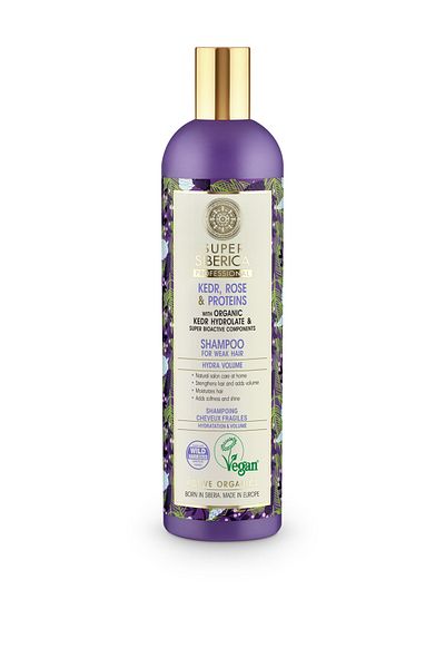 Natura Siberica Super Siberica Shampoo for Weak Hair with Kedr, Rose & Protein 300 ml
