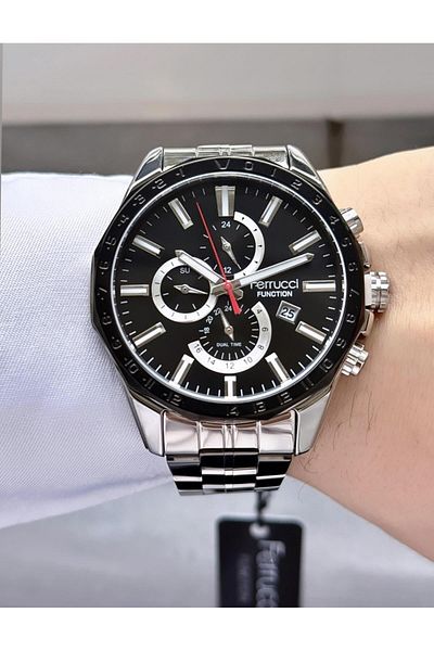 Ferrucci Men's Functions Active Steel Band Wrist Watch