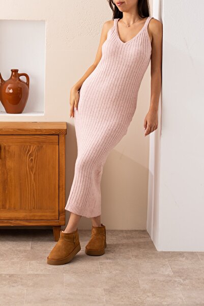 Seniorah Dusty Pink 2-Piece Set Knitwear Dress