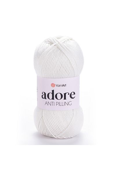Yarnart Adore - Πλεκτό νήμα χειρός κατά της πυλίσματος Off White-357