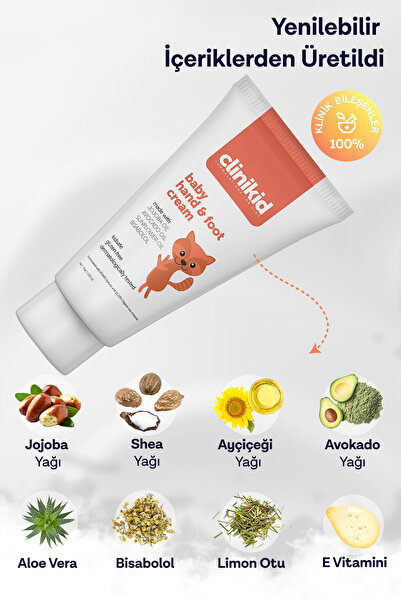 Clinikid Doğal El ve Ayak Nemlendirici Kremi