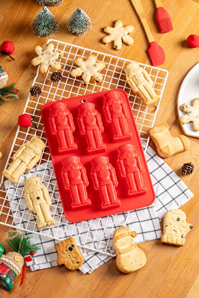 FH finehome Xmas Lead Soldier Silicone Christmas Cookie Mold