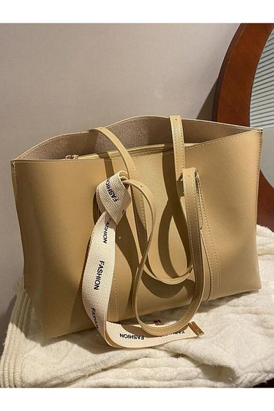HONEY BAG Голяма дамска чанта за през рамо Afta от норка