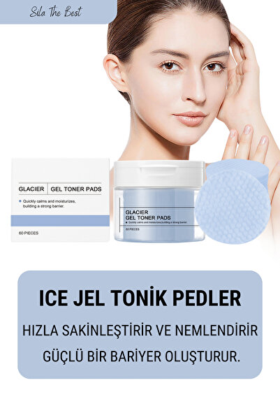 SILA THE BEST STB Kore Ice Jel Toner Yüz Temizleme Pedi Sıkılaştırıcı Nemlend...