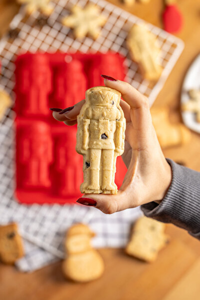 FH finehome Xmas Lead Soldier Silicone Christmas Cookie Mold