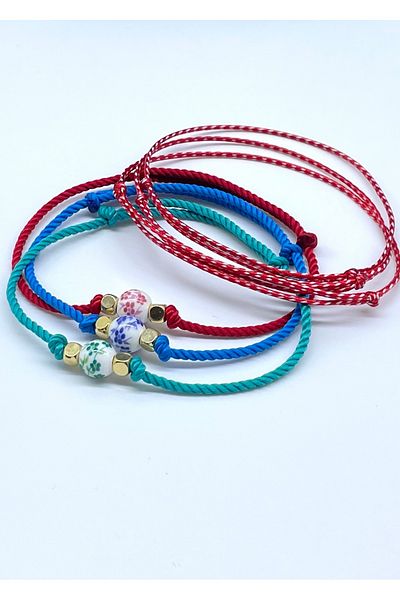 Concept HuBuTU 6 Pieces (3*2 Pieces Set) Gift Christmas Card Gelatin Martenish Martenish Wish Bracelet Set