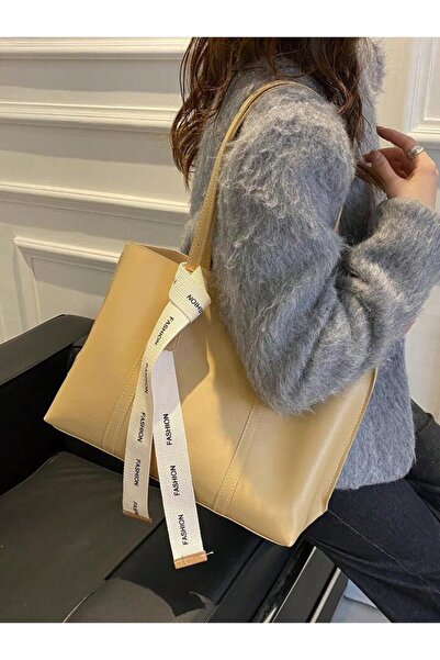 HONEY BAG Afta Large Size Mink Women's Hand and Shoulder Bag