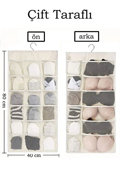 Nanteks Çift Taraflı Askılı Çok Amaçlı Organizer (18 VE 12 GÖZ)