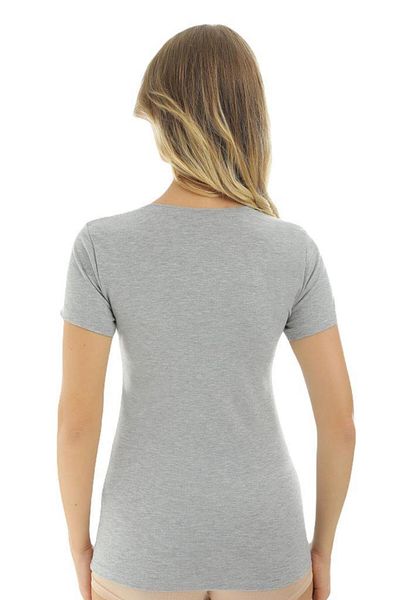 Almila Basic Cotton Short Sleeve V-Neck Body T-Shirt 2036