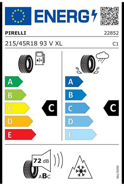 Pirelli 215/45R18 93V XL Winter Sottozero Serie 2 (MO) Oto Kış Lastiği (Üretim:2024)