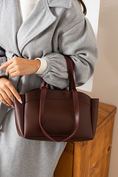 Mojeva İdel Claret Red Puppy Women's Hand, Shoulder and Shoulder Bag
