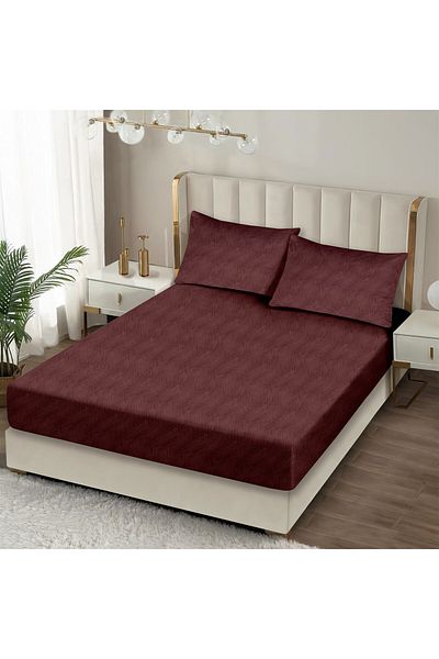 Evim طقم ملاءة جاهزة من القطن باللون الأحمر دائمًا مقاس مزدوج 160 × 200 + 35 سم 50 × 70 سم 2 × كيس وسادة