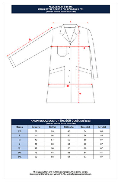 Alsancak Üniforma Șorț pentru femei pentru profesori - Design confortabil