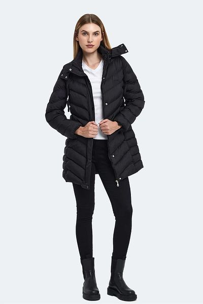 Slazenger Gwen Women's Long Jacket down Jacket Coat Black