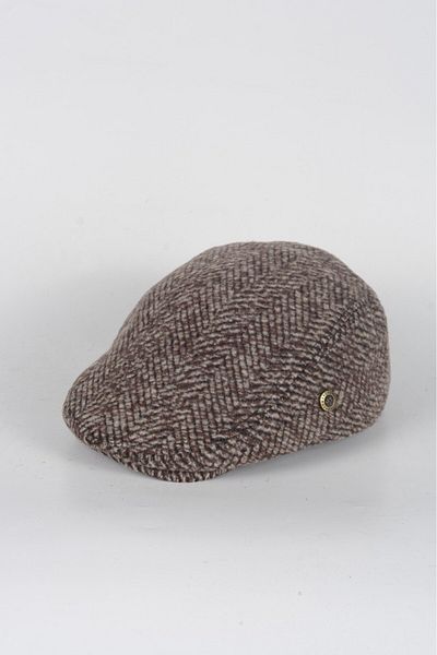 Armalı Şapka Winter Speckle Brown Wool Sports Cap