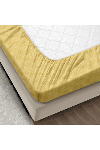 Evim Always Yellow Cotton Fitted Sheet Set Single 100X200+35Cm 50X70Cm 1X Pillowcases