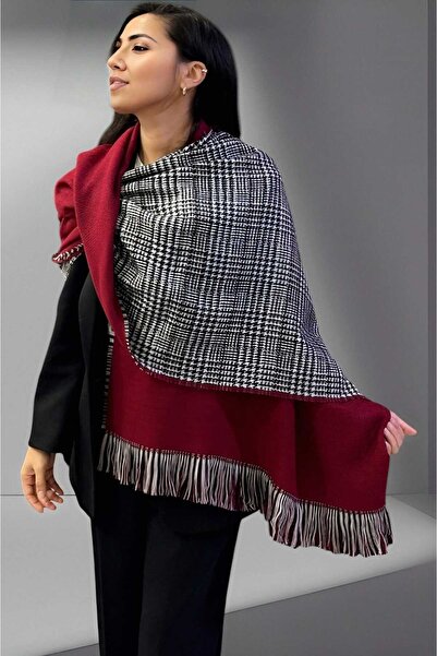 Trenderrs Γυναικείο φουλάρι ώμου διπλής όψης μονόχρωμο με απαλή υφή (70cm x 180cm)