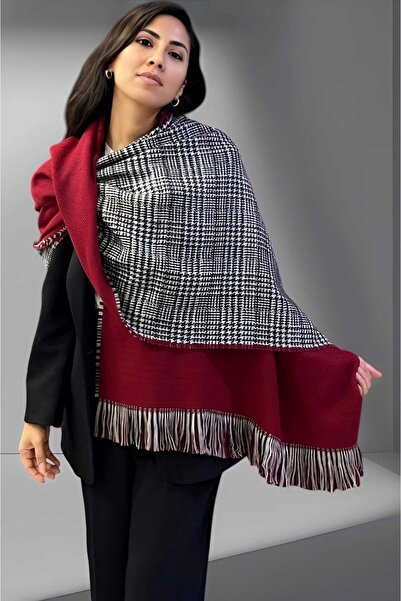 Trenderrs Γυναικείο φουλάρι ώμου διπλής όψης μονόχρωμο με απαλή υφή (70cm x 180cm)