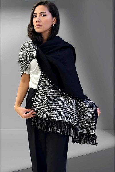 Trenderrs Eșarfă pentru femei, cu două fețe, de culoare uni, cu textura moale, pe umăr (70 cm x 180 cm)