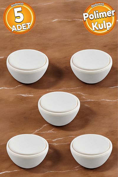 Badem10 Pian Polimer Buton Mat Moonstone Mobilier Bucătărie Sertar Dulap Dulap Mâner Mâner Mâner 5 buc