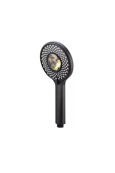 Sardıcı Duş Başlığı 3 Fonksiyonlu Pervaneli Siyah Duş Başlığı